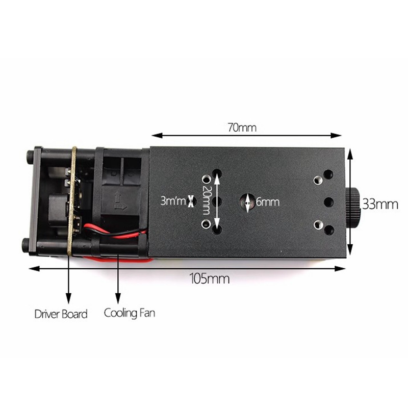 Diode Laser Module - Modulo diodi laser focalizzabile 405nm ~