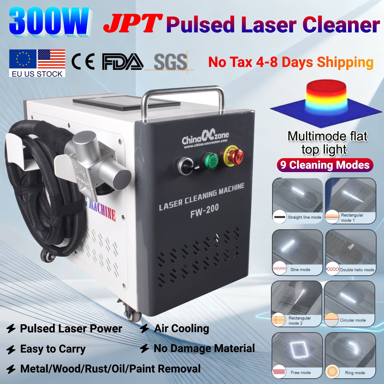 Industrial Laser Paint Removal - Macchina per la pulizia laser pulsata